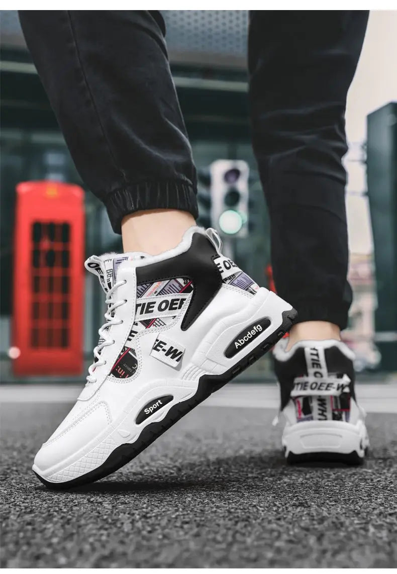 Snow Boots Men Boot High Top Winter Student Sports Plush Lace Up Anti Slip Comfortable Outdoor Warm Cold Proof Cotton Shoes