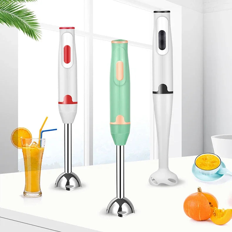 Professional 400W Electric Immersion Hand Blender with Stainless Steel Blade for Smoothies Soups Sauces Baby Food & Meat