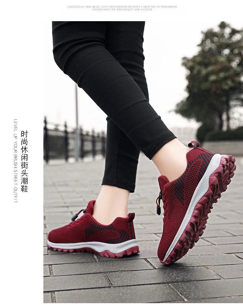 2025 Women Sneakers Fashion Platform Lace Up Casual Sports Shoes Comfortable Running Ladies Vulcanized Shoes Female Footwear