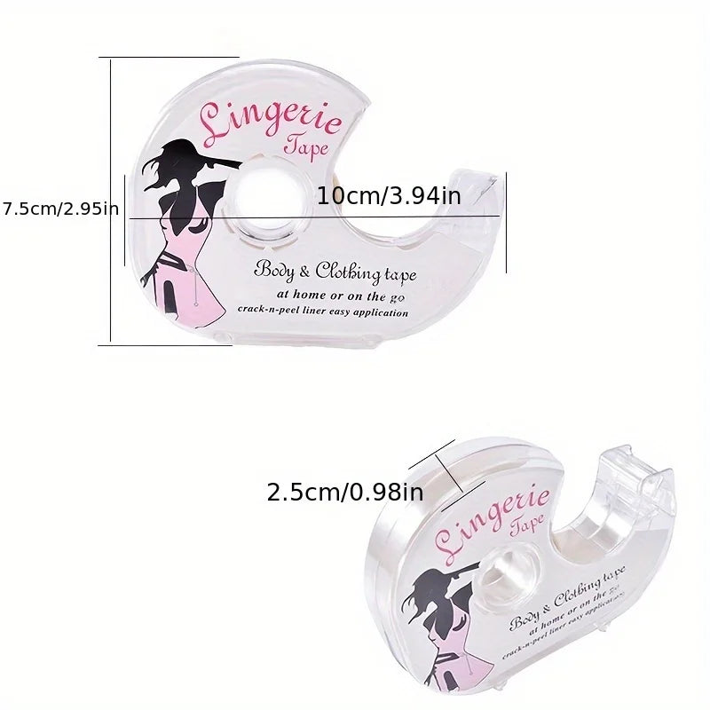 Double-Sided Lingerie Tape, Skin-Friendly Clothing Body Tape for Dresses, Tops & Strapless Outfits, All-Day Hold