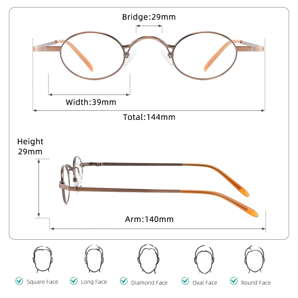 YINSQER Designer Small Round Glasses Frames for Women Optical Frames Men's Frame Glasses Women Luxury Brand Round Lenses Frames