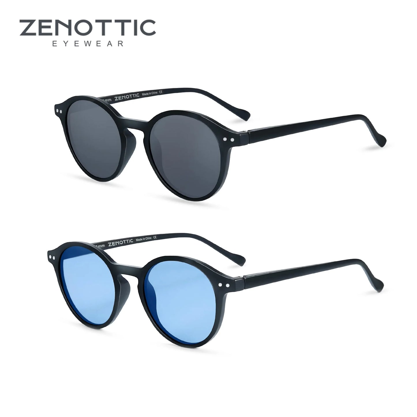 ZENOTTIC Retro Polarized Sunglasses 2023 2024 Men Women Vintage Small Round Frame Sun Glasses Polarized Lens UV400 Goggles Shade