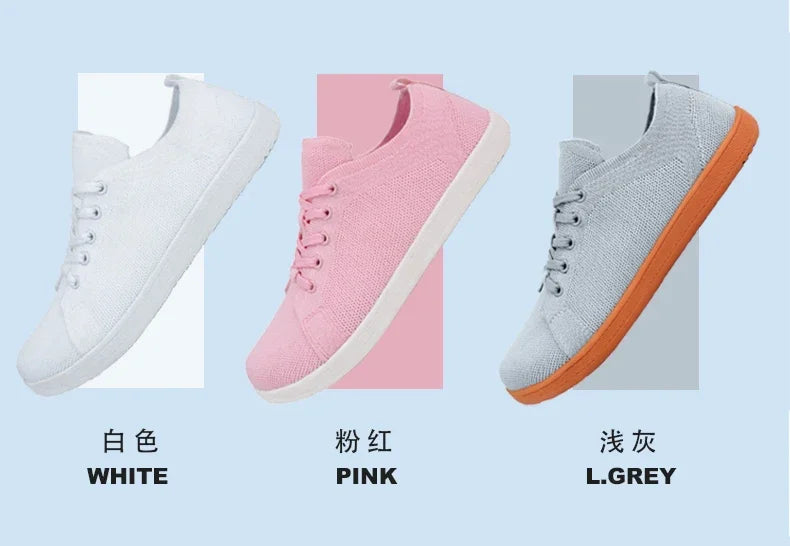 Wide Barefoot Flats Shoes For Women Outdoor Women's Sneakers Minimalist Shoes Wide Toe Soft Soles Walking Shoes Men Sneakers