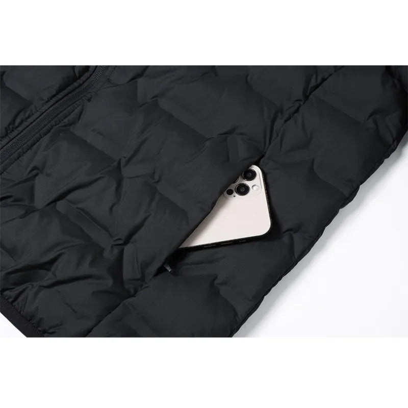 CHUJIEMen's autumn and winter graphene material warm and casual lightweight cotton jacket men's coat