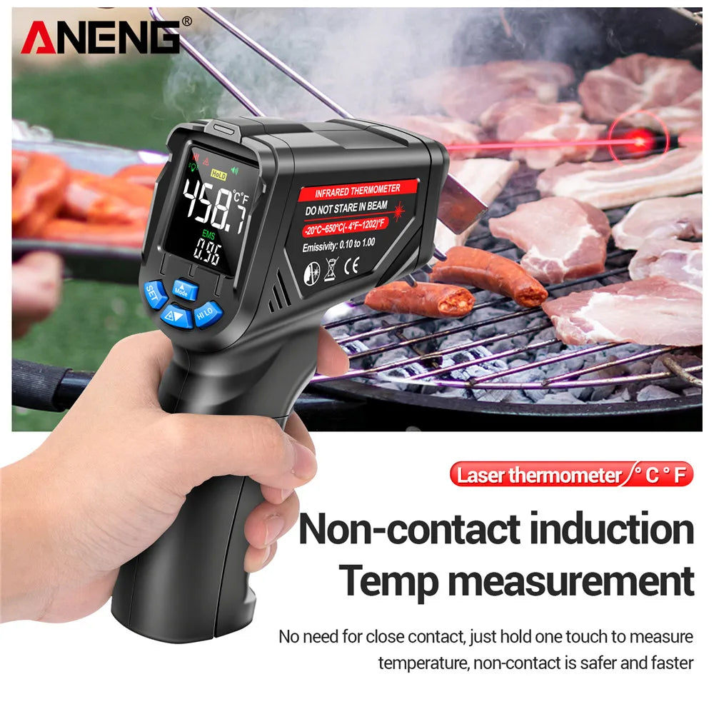 Digital Infrared Thermometer ANENG TH05  Non-Contact  -20~650℃ IR Laser Termometro Pyrometer Gun  Laser Temperature Meter Tools