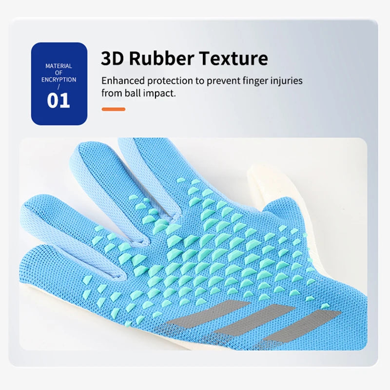 Football Goalkeeper Gloves Thickened Latex Anti-Slip Abrasion Resistant Finger Protection for Children Adult Soccer Sport Gloves