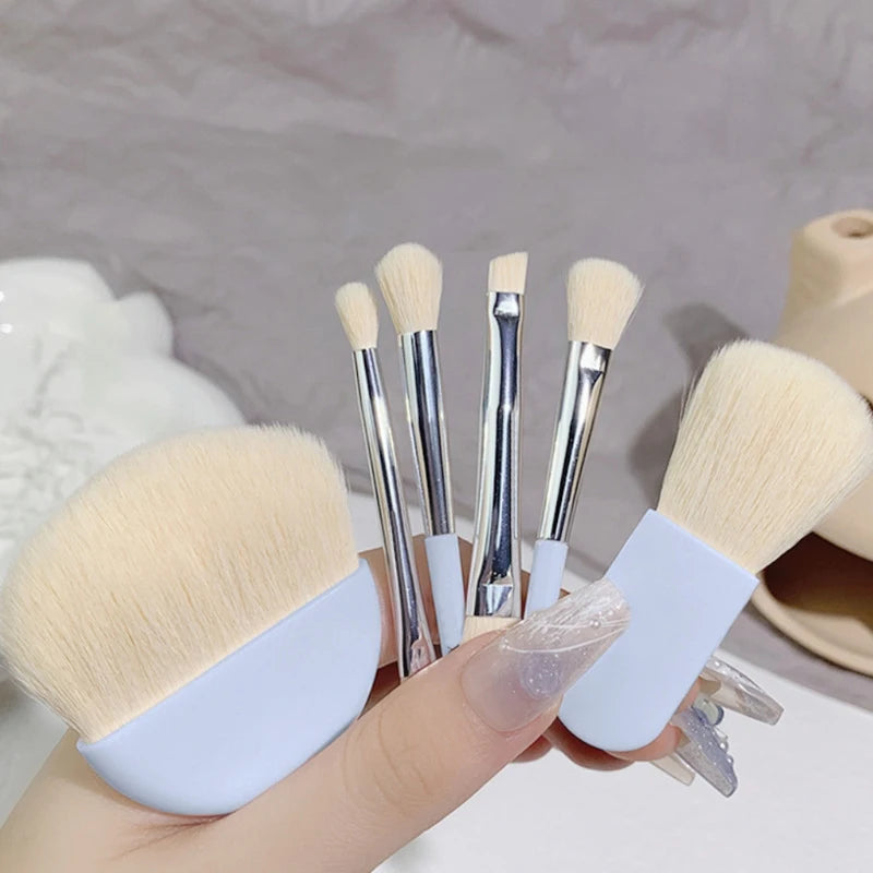 6pcs Mini Makeup Brush Set Powder Eyeshadow Foundation Blush Concealer Beauty Makeup Tools Brush Professional Supplies