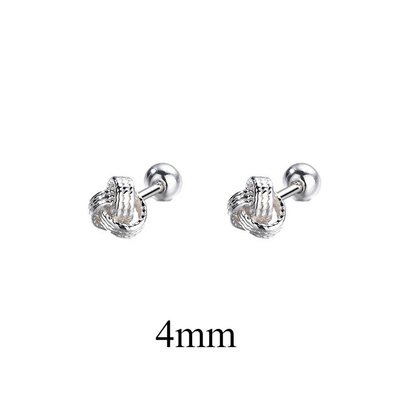 S925 Sterling Silver Implies Peace and Good Luck Cross Screw Stud Earring for Women Fine Jewelry High Luxury Vintage Accessories