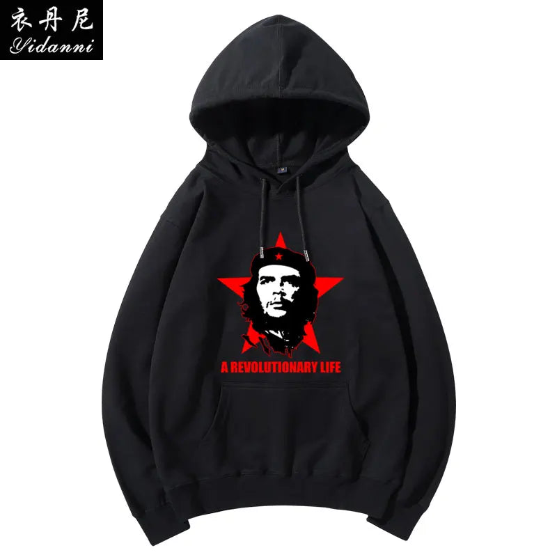 Cuban Red Revolutionary Hero Che Guevara Hooded Sweatshirt Printed Men's and Women's Casual Pullover Long-sleeved Hoodies Tops