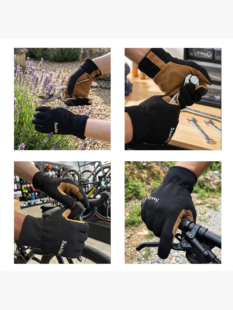 Gardening Work Gloves Unisex Anti-Slip Durable Touchscreen Protective for Men and Women Hiking Cycling Camping Outdoor Sports