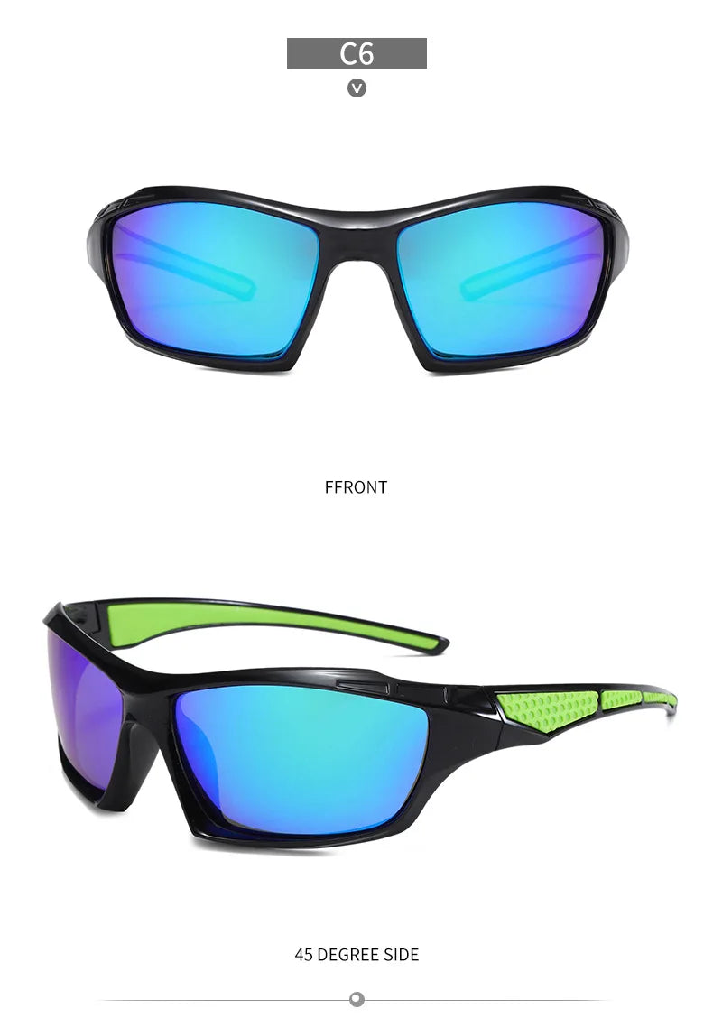 Outdoor cycling Polarized Sunglasses Men Frame Sport Sun Glasses Driver Retro Goggles eyewear go fishing Cool UV400 Anti-Glare