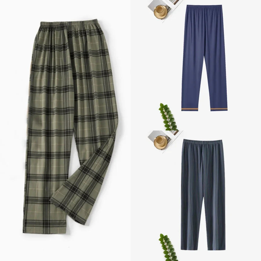 Pajama Pants Men's Spring and Autumn Loose Casual Trousers Home Pants Men's Home Pants Can Be Worn Outside