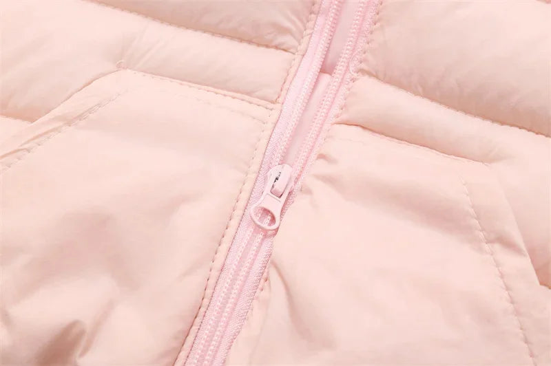 Winter Warm Down Coat Boys Hooded Jackets Autumn New Children Cotton Clothing Girls Thickened Casual Zipper Outerwear 2-6Y