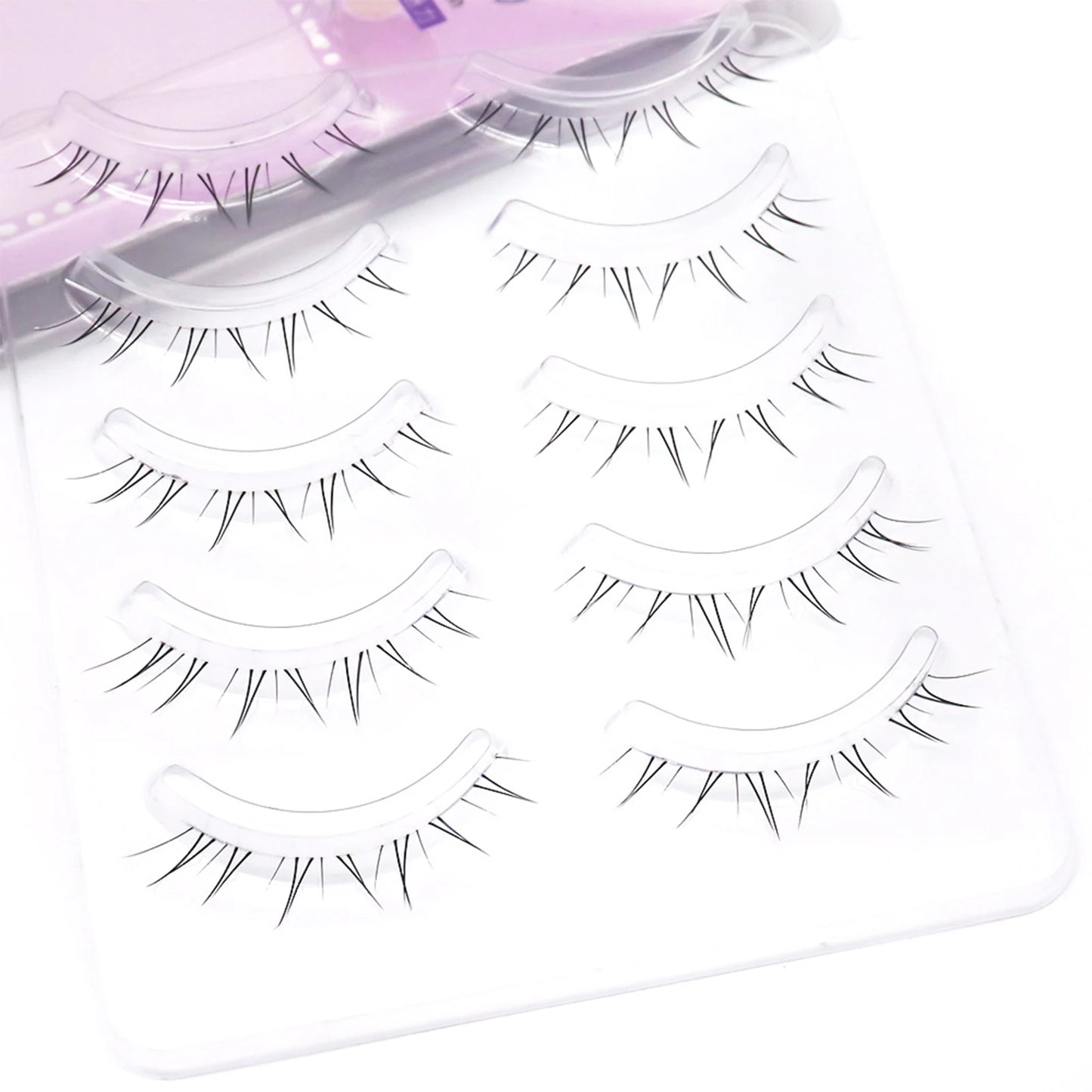 5 Pairs 4-8mm Antique Cartoon Lower False Eyelashes Wispy Cluster Natural Daily Eyelash Extensions For Beauty Eye Cosplay Makeup