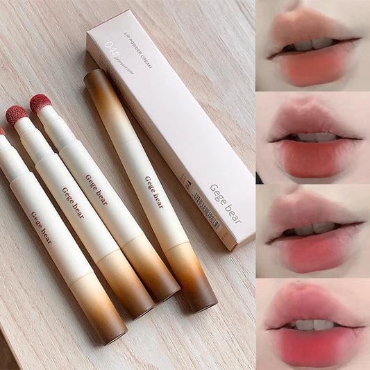 Gege Bear Velvet Matte Lip Powder Cream Long-Lasting Moisturizing Lipstick Autumn-Winter Color Natural-Looking Lip Stain