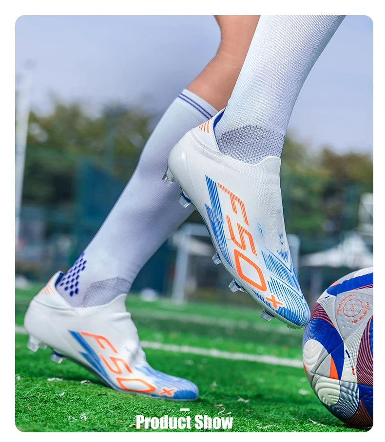High Quality Mens Football Boots F50 Boys FG/TF Training Studded Fast Soccer Cleats Pro Non Slip Football Shoes for Man 35-45