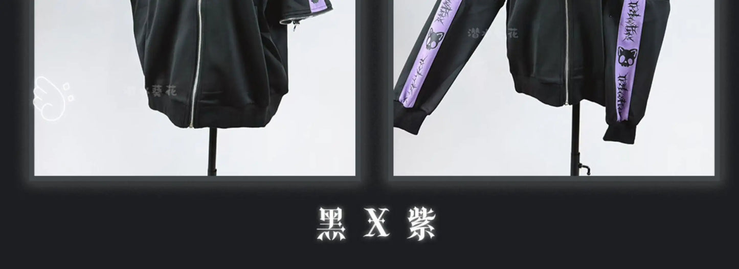 Japanese Style Halloween Gothic Clothes Anime Subculture Sweatshirt Coat Women Girls Punk College Style Black Hoodies Jacket