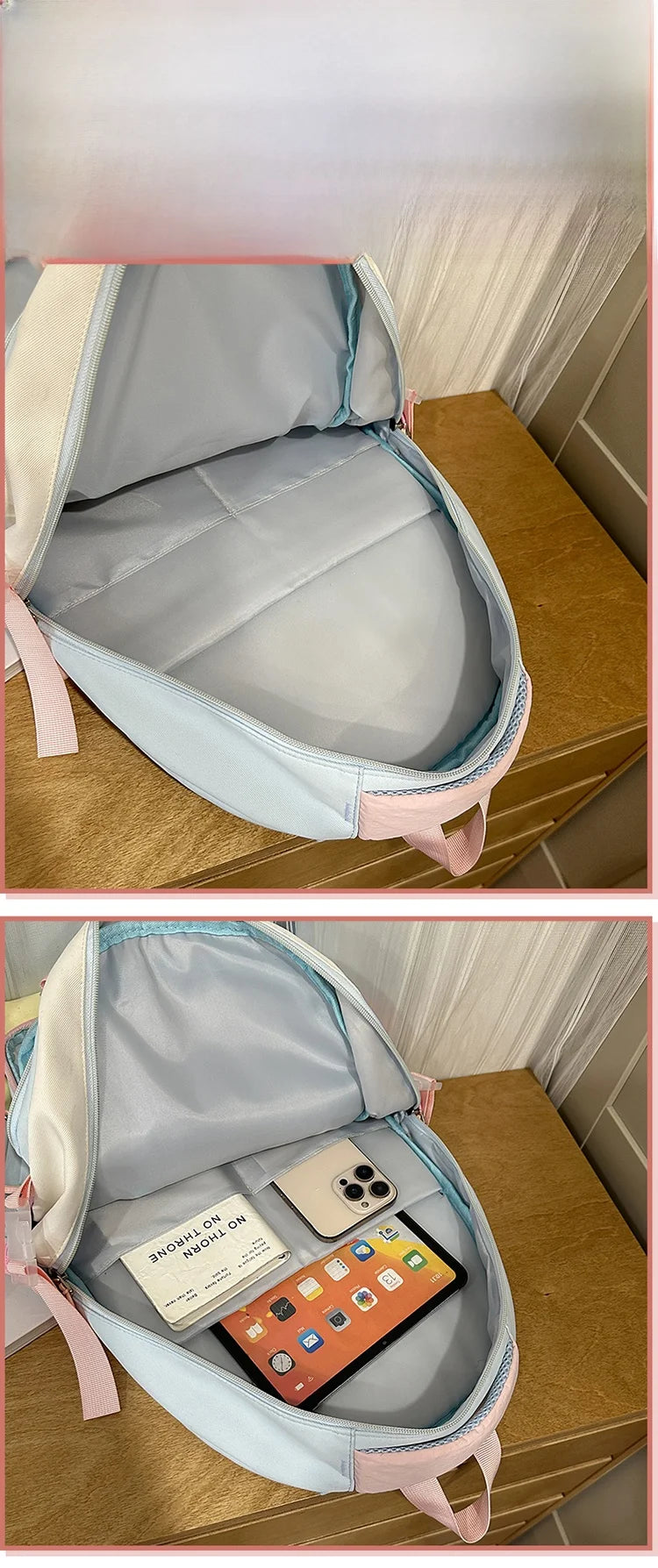 Large Capacity Children's School Bag Set for Girls Primary And Middle School Double Shoulder Backpack Sweet College Style