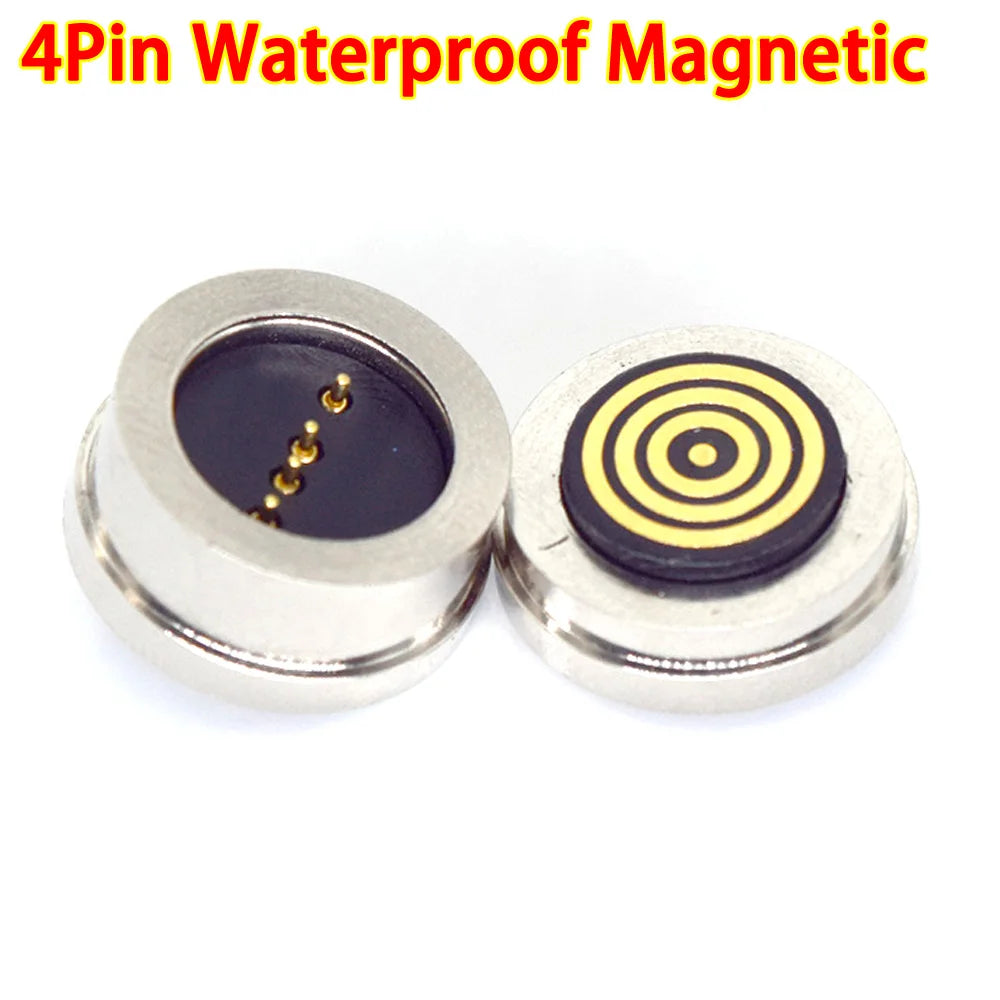 1Pair 2/3/4/5/6Pin waterproof high current magnet suction spring pogo pin male female probe DC power charging magnetic connector