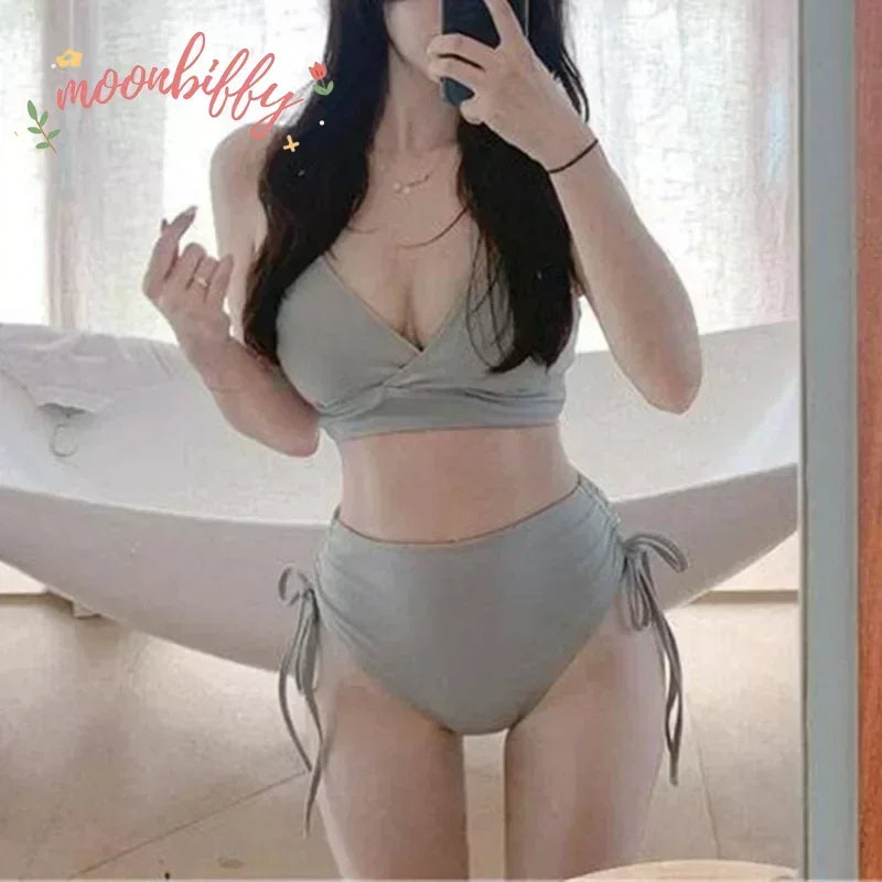Swimsuit Women Micro Bikini Bathing Suit Fashion Sexy Summer New Model Korean Version Cinjunto De Dos Piezas Mujer