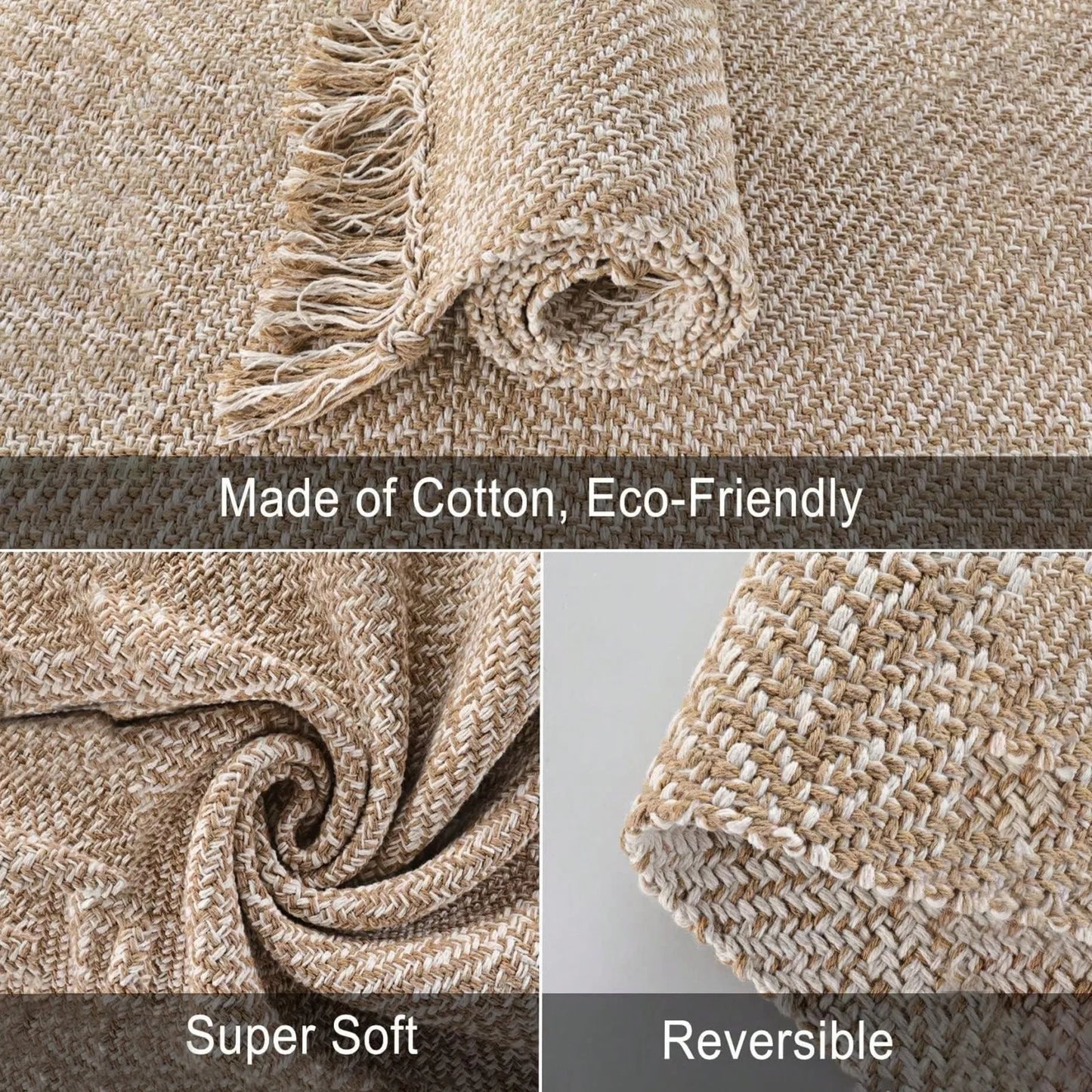 Cotton Linen Weave Carpet for Living Room Bedroom Kitchen Area Rugs Floor Mat Water Absorbent Bathroom Carpets Doormat