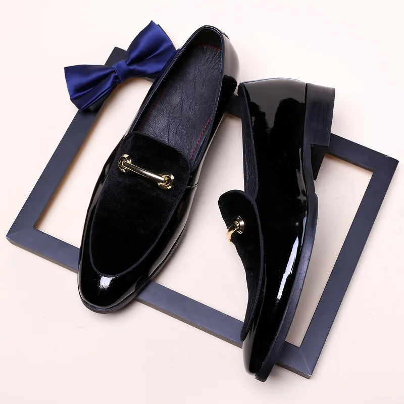 Men's Formal Leather Shoes Patent Leather Luxury Fashion Groom Wedding Shoes Men's Luxury Italian Style Oxford Shoes Ormal Shoes