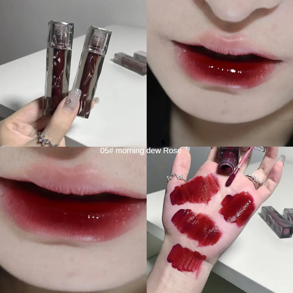 Moisturizing Mirror Lip Glaze Waterproof Sweatproof Long Lasting Lip Gloss Non-stick Cup Easy To Apply Liquid Lipstick Cosmetics