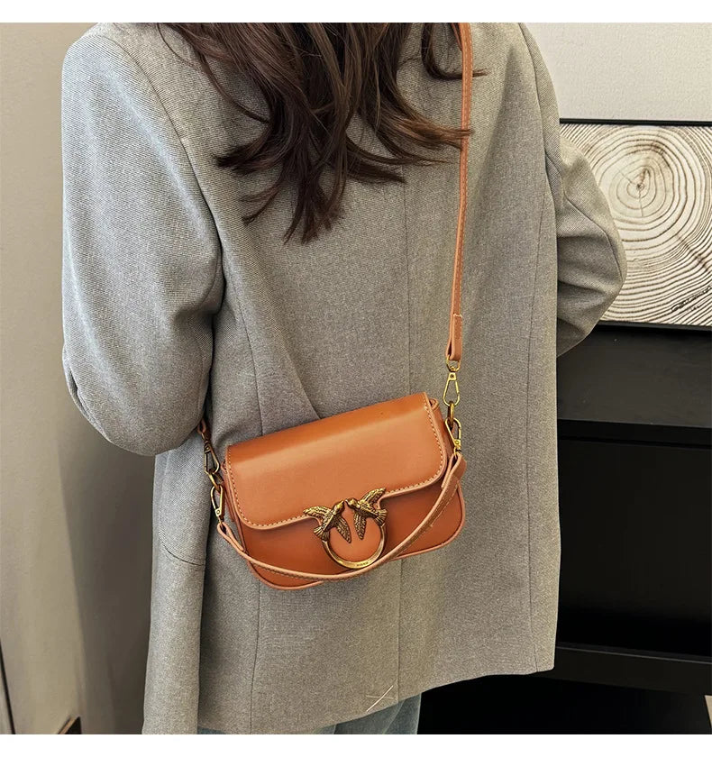 Ladies' Handbag, Swallow Bag, High-end, Fashionable, Versatile, Single Shoulder Crossbody Bag, Small Square Bag, Commuting Bag
