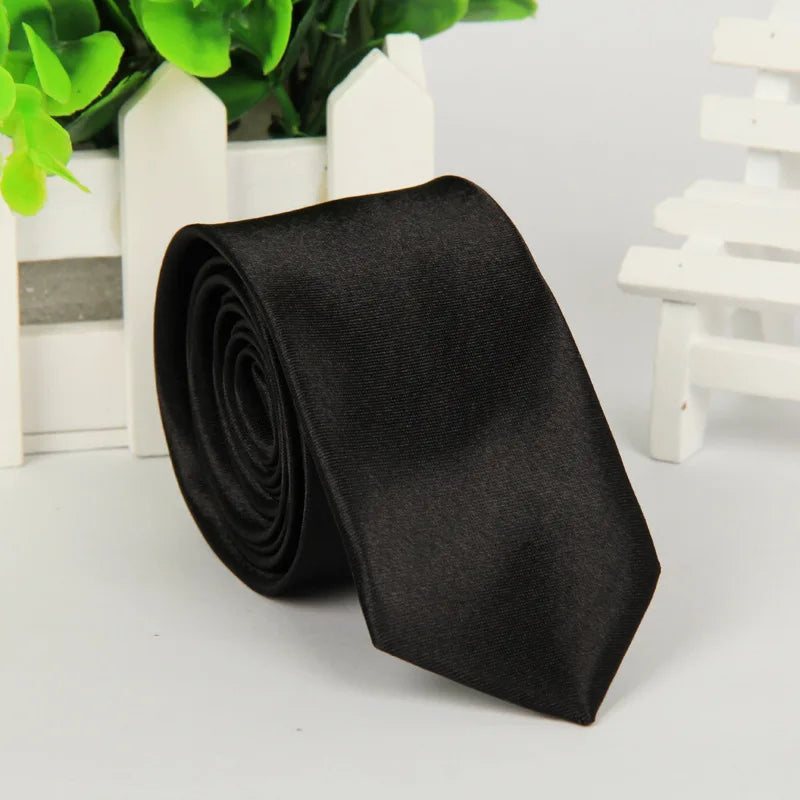 5cm Men tie silk polyester necktie classic formal solid plain pink black sage wedding party gift Slim Skinny women tie  cravatte