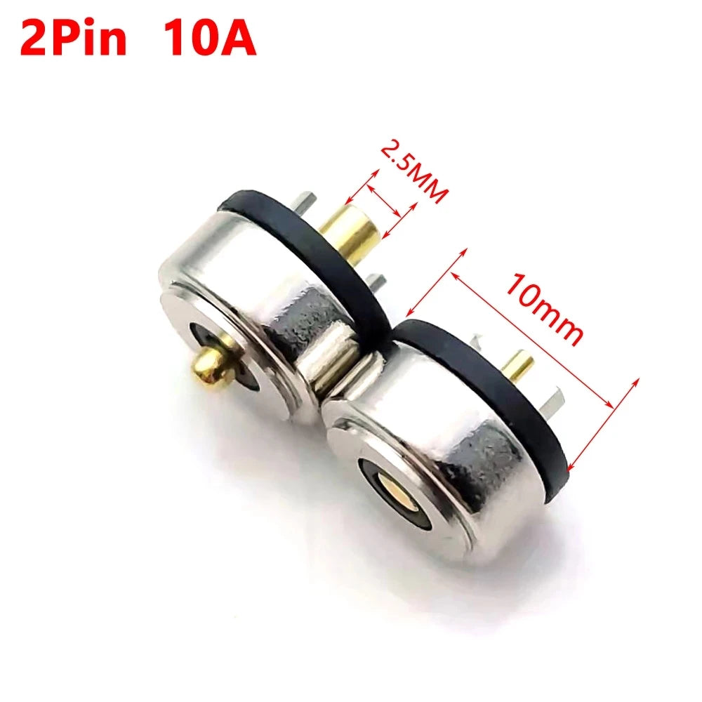 1Pair 2/3/4/5/6Pin waterproof high current magnet suction spring pogo pin male female probe DC power charging magnetic connector