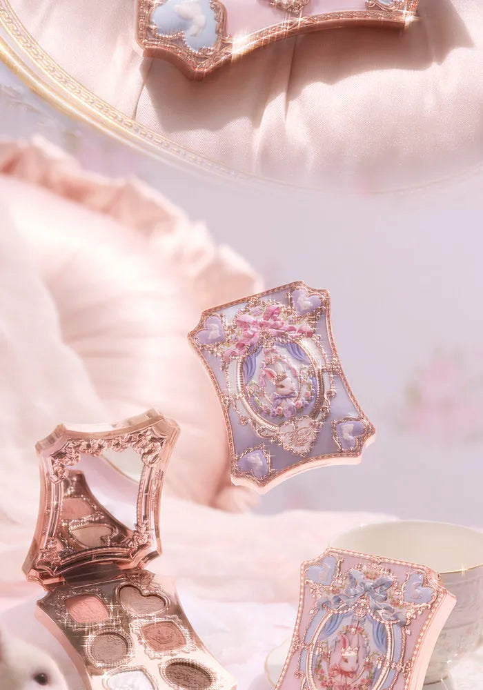 Flower Knows Bunny Garden Collection 6-color  Eyeshadow Palette Rabbit Face Palette Shimmer Matte Satin Makeup Cosmetics