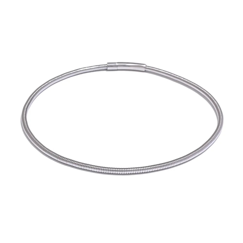 NiNice Necklace 316 Stainless Steel Snake Chain Collar 18k Plated Fashionable Simple gift Collares Para Mujer Grandes Modernos