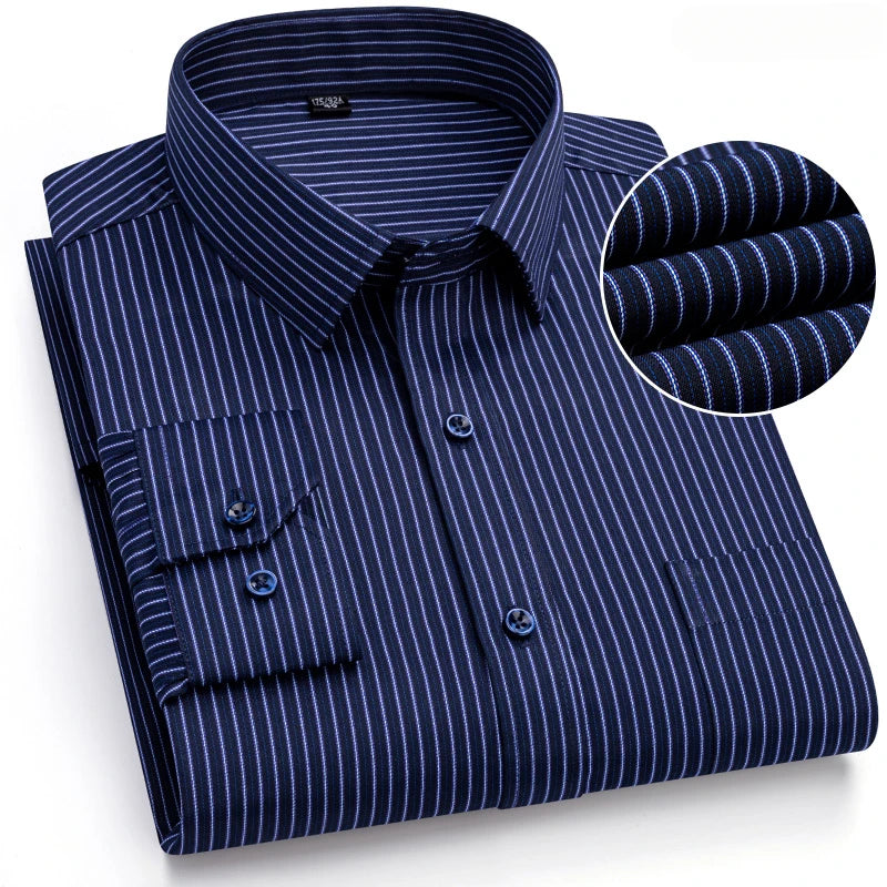 New in shirt elegants cotton long-sleeve shirts for men slim fit Casual plain shirt plaid designer tops soft houndstooth clothes