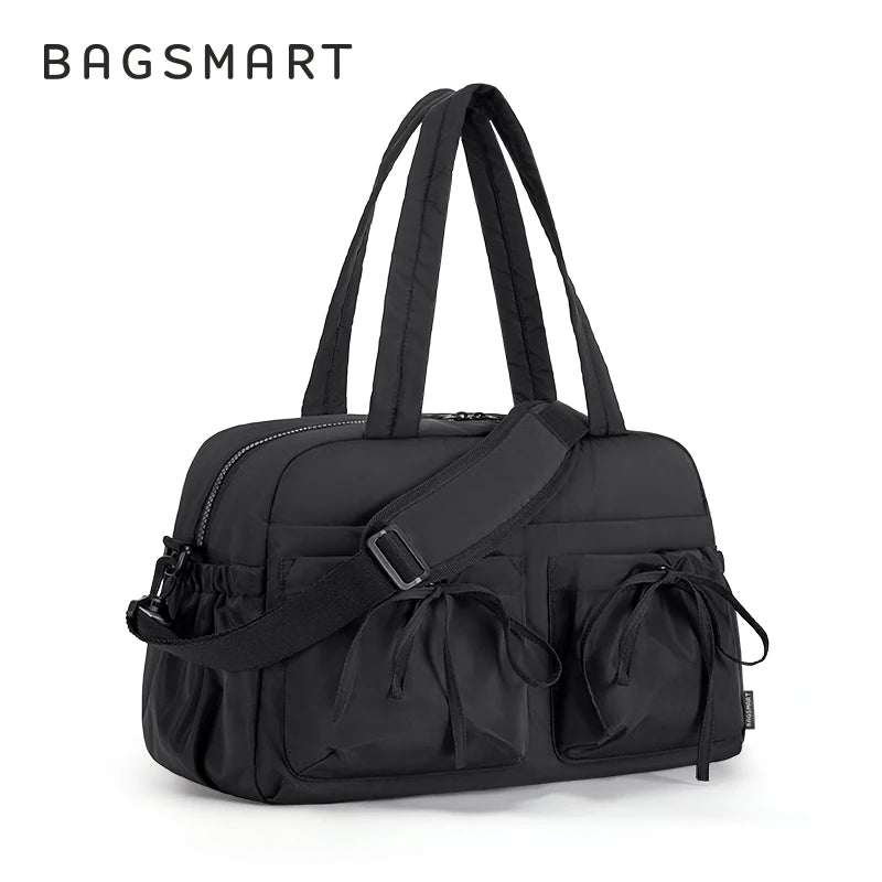 BAGSMART Boston Bag for Women Duffel Bag with Wet Pocket Waterproof Beach Weekender Shoulder Bag Carry On Travel Essentials