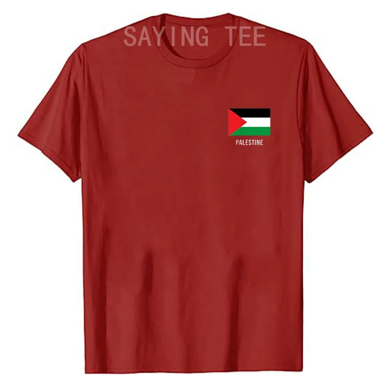 Palestine Flag Shirt | Palestinian T-Shirt Palestine Flag Print Graphic Outfits Palestine Lover Saying Tee Short Sleeve Blouses