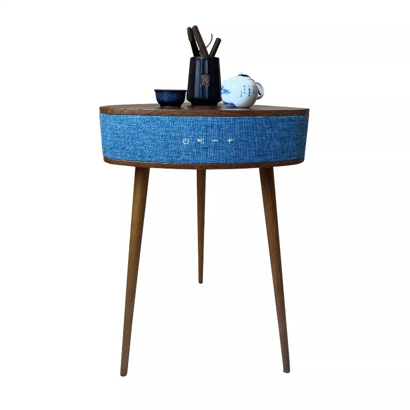 Solid Wood European Side Table Smart Multifunctional End Table for Living Room/Bedroom Decorative Small Corner Furniture