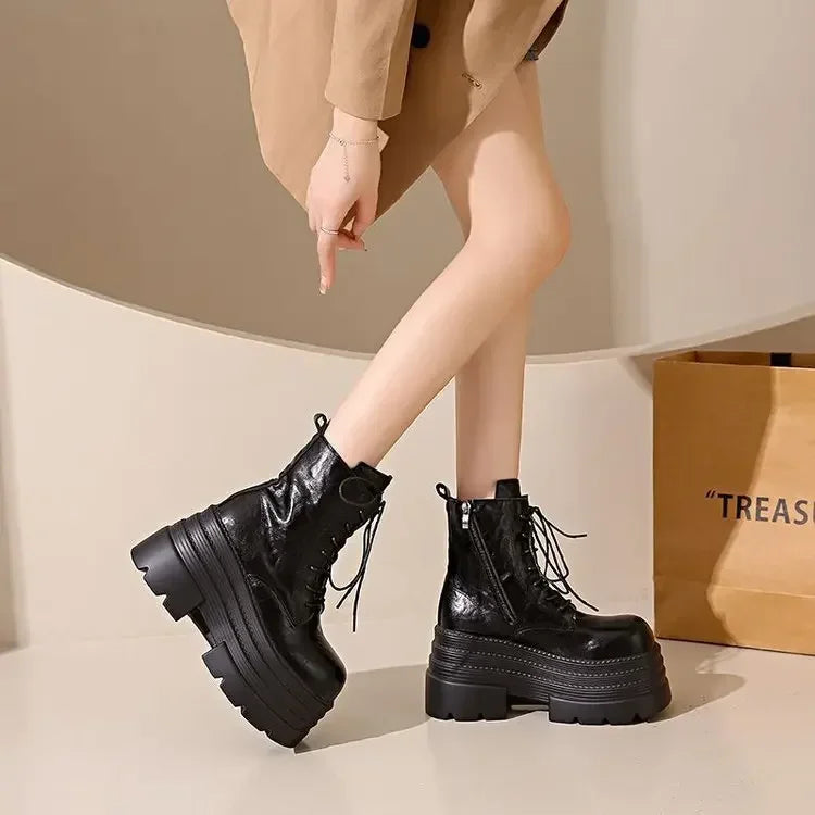 Women's Summer Thick Heel Sandals Slip-On Beachwear Casual Shoes Silk Upper Rubber Sole High Heel Comfortable Flat Footwear