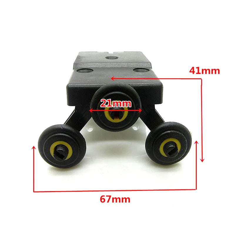 1pc Cabinet Sliding Wardrobe Door Part Top/bottom Down Wheels/Runner/Guides Kit Side-mounted Hanging Sliding Pulley Open Wheel