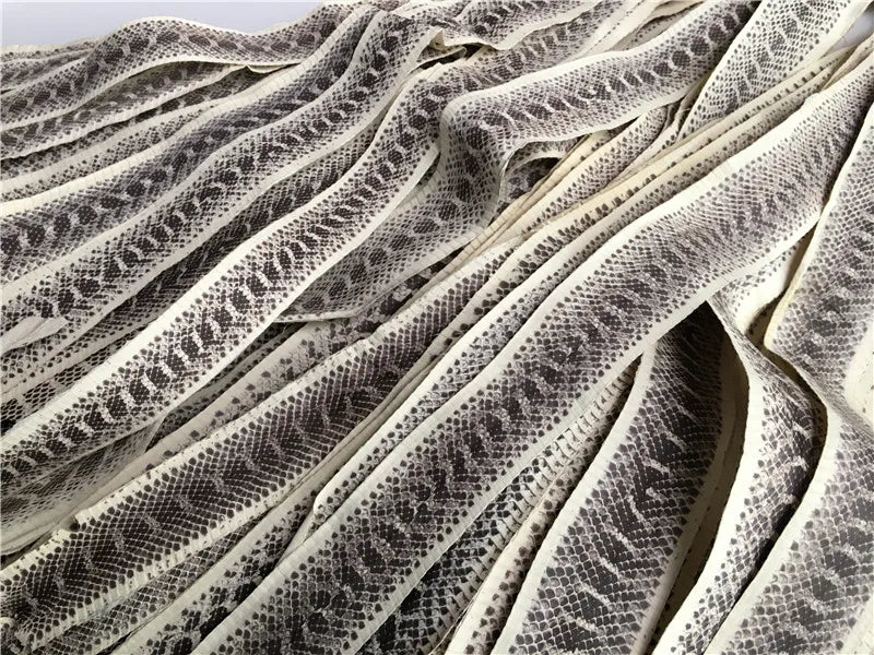 Genuine Leather Snake Leather for DIY, Natural Color Grain, Handmade Belt, Shoe, Handbag, Primary Color, Small