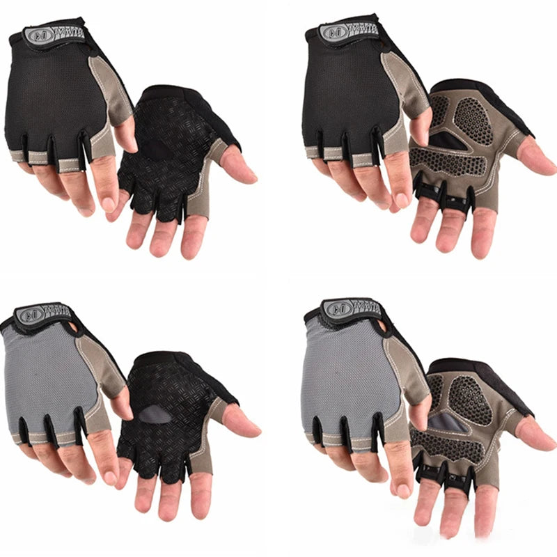 Fingerless Gym Gloves for Men Women Breathable Anti Slip Fitness Training Gloves for Bodybuilding Cycling Sports