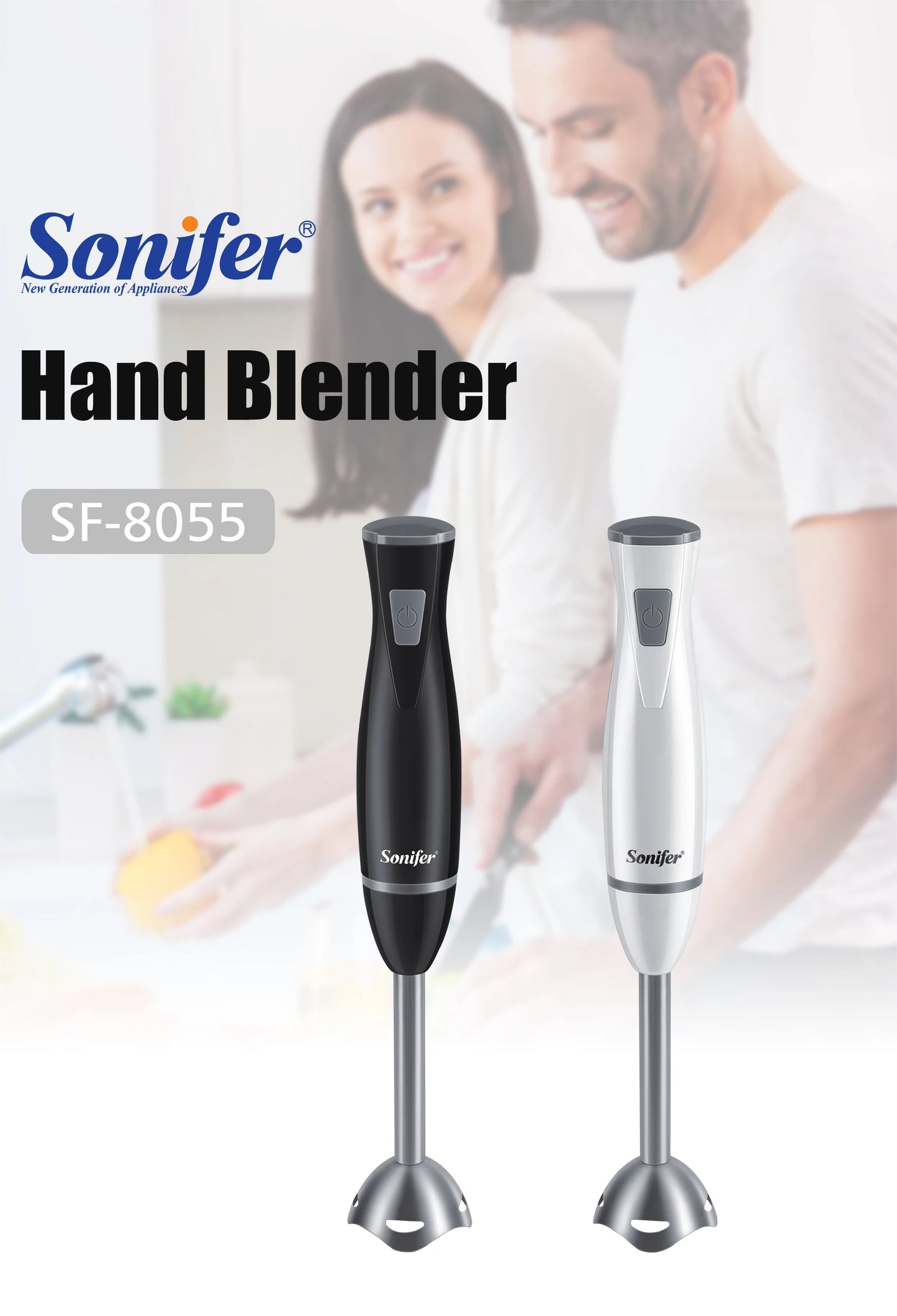 Blender Electric Food Mixer Kitchen Detachable Hand Blender Egg Beater Vegetable Stand Blend Stainless Steel Blade 220V Sonifer