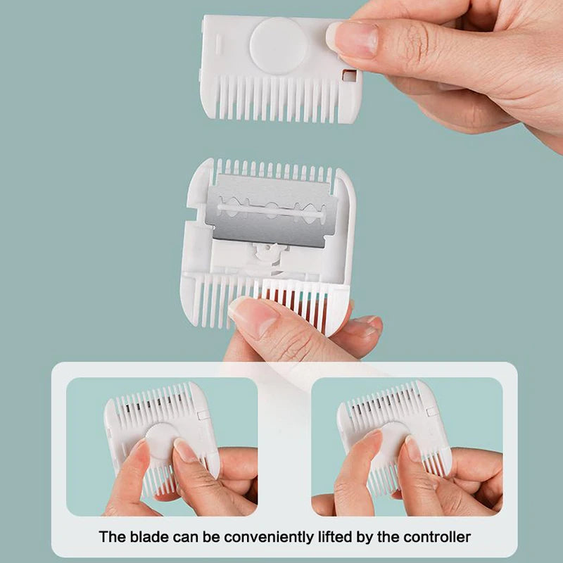 Hair Cutting Trimmer Combs 2 In 1 Double Sided Manual Bangs Cutter Shaving Remover Thinning Beauty Haircut Styling Accessory