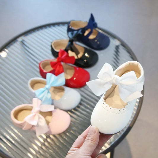 Little Girl Shoes 2025 Spring Autumn Children Princess Shoes Girls Oxfords Candy Colors Kids Soft Patent Leather Shoes For Girl