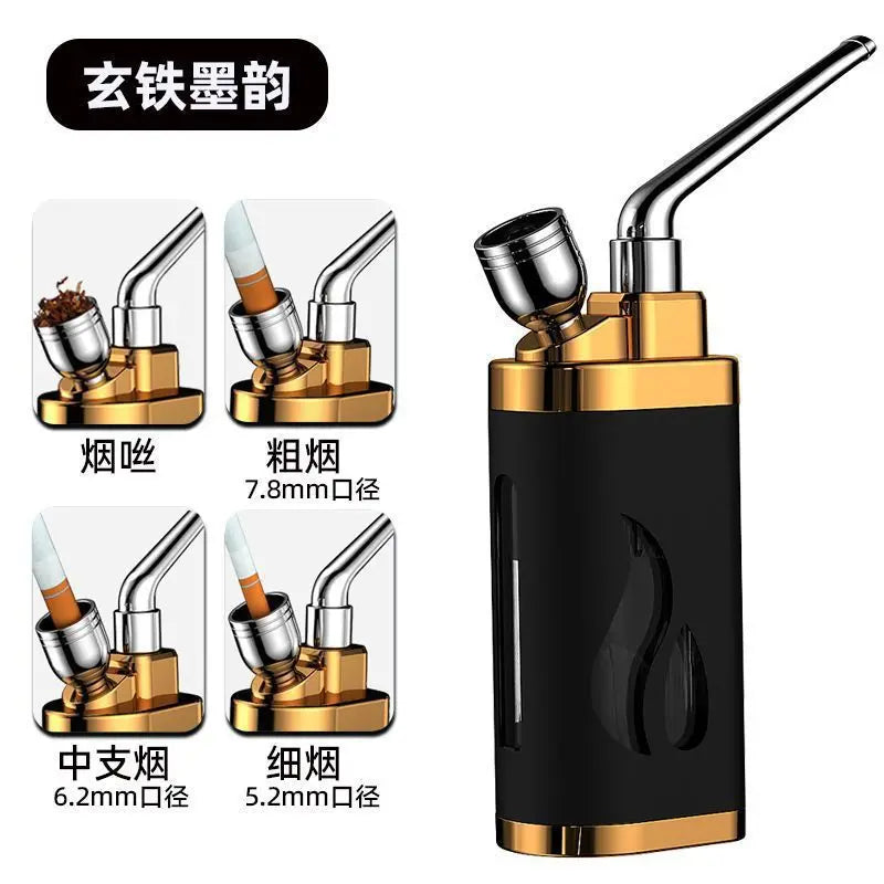 Premium Hookah Pipe Dual Filter Water Recirculating Shisha Cigarette Holder Aluminum/Plastic Water Pipe Multi-Function Smoking