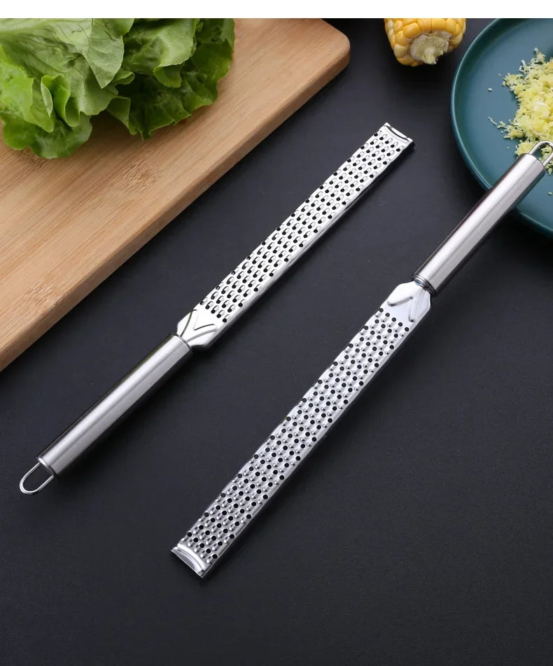 Stainless Steel Grater Cheese Long Planer Baking Handheld Cheese Grater Chocolate Grater Lemon Peel Scraper Cheese Grinding Tool
