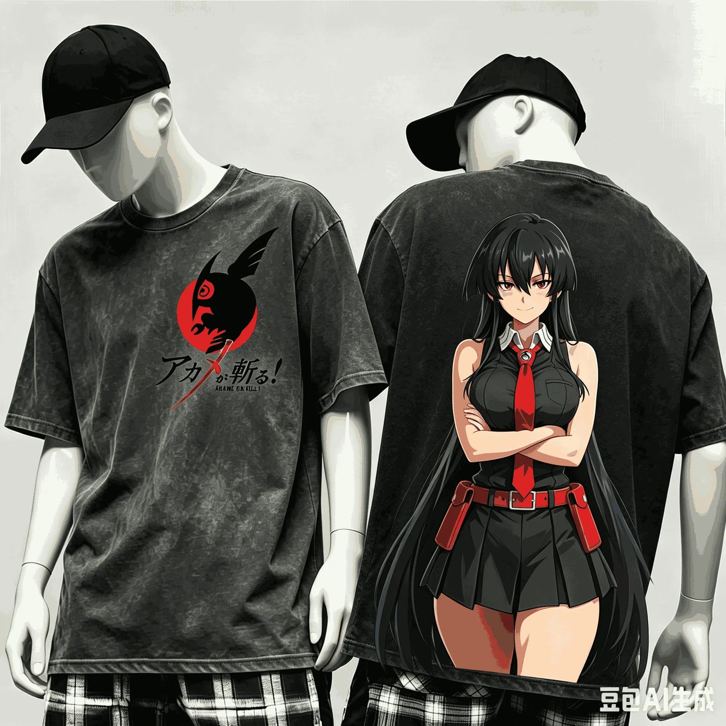 Akame ga Kill! Washed T-shirt Anime Lover Harajuku New Model Oversized Vintage Loose Streetwear Classic Unisex Couples soft tees