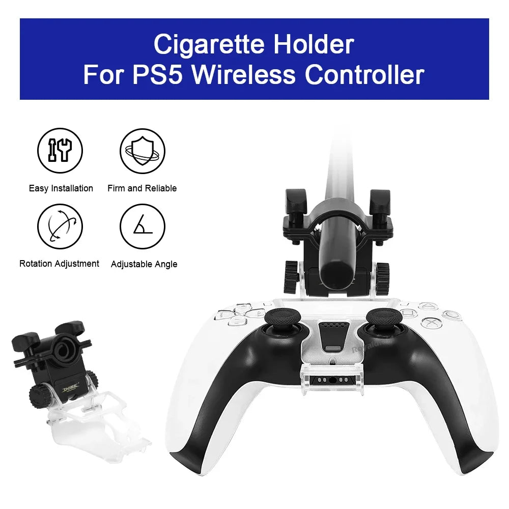 For PS5 Hookah Hose Holder Shisha Aluminum Handle Holder For Playstation5 Game Controller Chicha Narguile Water Smoking Accessor