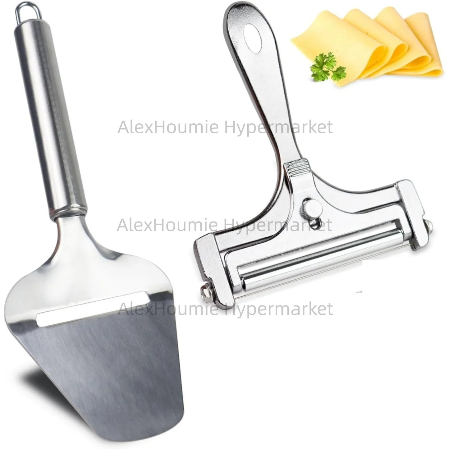 2 Pack Cheese Slicers Cheese Cutter with Cheese Plane Tool Adjustable Thickness Cheese Cutter for Soft Semi-Hard Hard Cheeses