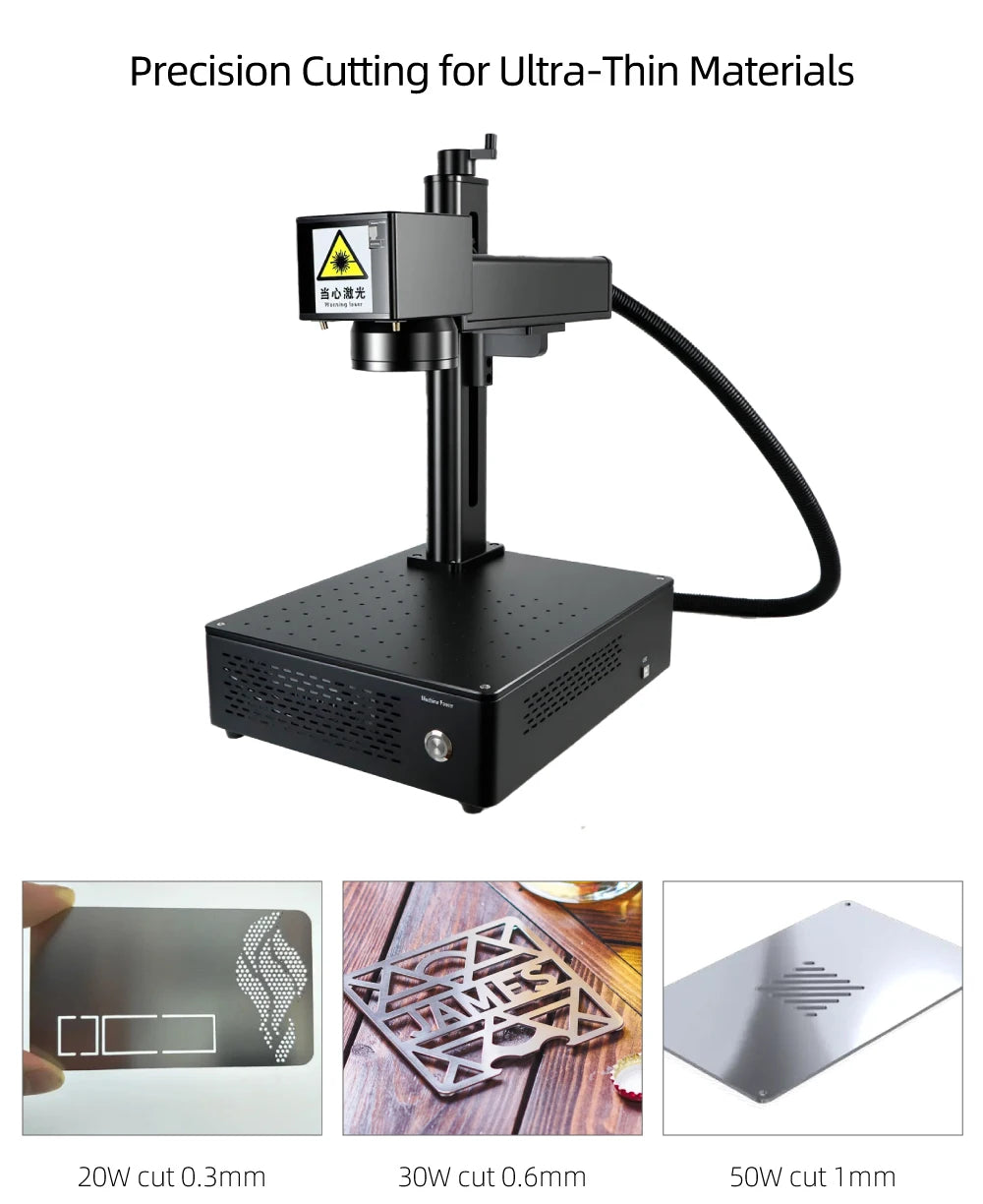 Kindlelaser S5 Industrial Fiber Laser Marking Machine 20/30/50W Portable Engraver for Metal Jewelry Leather High Precision