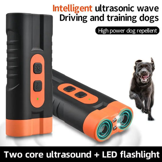 Pet Training Control Device, Rechargeable Ultrasonic Dog Barking Deterrent Trainer And LED Light To Stop Barking